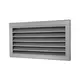 Buitenluchtrooster B=300 x H=1200 rvs - inox