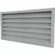 Buitenmuurrooster gegalvaniseerd staal 700x500 - RAL 7001
