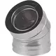 Concentrische diameter 130 - 200 mm bocht 45 gr I316L/I304 (D0,5/0,6) (incl. afdichtingsrubbers binnenbuis)