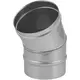 Kachelpijp Ø 180 mm RVS enkelwandige bocht 30°