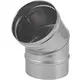 Kachelpijp Ø 80 mm RVS enkelwandige bocht 45°