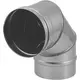 Kachelpijp Ø 450 mm RVS enkelwandige bocht 87°