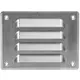 Metalen ventilatierooster vierkant 140x105 mm aluminium - MR14105Al