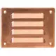 Metalen ventilatierooster vierkant 140x105 mm koper - MR14105Cu