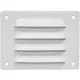 Metalen ventilatierooster vierkant 140x105 mm wit - MR14105
