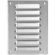 Metalen ventilatierooster vierkant 140x190 mm rvs - MR1419i
