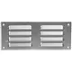 Metalen ventilatierooster vierkant 260x105 mm aluminium - MR26105Al