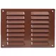 Metalen ventilatierooster vierkant 260x190 mm bruin - MR2619B