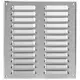Metalen ventilatierooster vierkant 260x280 mm rvs - MR2628i