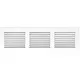 Metalen rechthoekige sleuf rooster 300x100 wit - MR3010