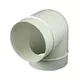 Ronde kunststof 90 ° bocht diameter: 100mm AL100-90