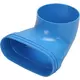 Wavin Ventiza eindstuk 90 graden PVC ovaal 195x80x70 mm met diameter 125 mm M/M