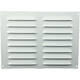 Metalen rechthoekige sleuf rooster 260x190 wit - MR2619