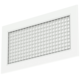 Wandrooster aluminium met vast raster – met klemveren – 200x100 mm – RAL 9016