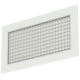 Wandrooster aluminium met vast raster – met klemveren – 200x100 mm – RAL 9010