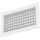 Wandrooster aluminium dubbel instelbaar – met klemveren – 500x150 mm – RAL 9016