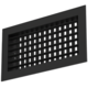 Wandrooster aluminium dubbel instelbaar met regelklep – met klemveren – 300x100 mm – RAL 9005