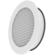 Rond wandrooster aluminium met vast raster – 250 mm – RAL 9003