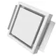 Ergovent instucbaar frameloos ventilatieventiel vierkant 100 mm