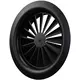 ClimaConnect wervelrooster rond 125 mm centrale schroef - SWR125 RAL9005 30% glans