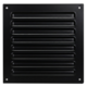Buitenrooster vierkant 200x200mm aluminium - RAL9005 30% glans