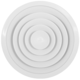 Plafondrooster rond met vast patroon Ø 150 mm - RAL9016