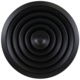 Plafondrooster rond met vast patroon Ø 350 mm - RAL9005 30% glans