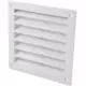 Buitenmuurrooster aluminium 100x100 mm - RAL 9016