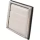 RVS gevelrooster 100mm met beweegbare lamellen hoge doorlaat - EL-SS-OP100 SS