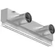 Lijnrooster aluminium met 4 instelbare patroonbladen – 1250 mm – RAL 9016 + geïsoleerd plenum met luchtdebietregelklep
