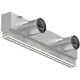Lijnrooster aluminium met 4 instelbare patroonbladen – 1250 mm – RAL 9010 + geïsoleerd plenum met luchtdebietregelklep