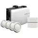 Orcon MVS-15RHBP Pakket 550 m³/h + vochtsensor + RFT bediening + 4 ventielen - perilex stekker