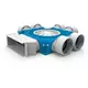Vent-Axia Uniflexplus samengestelde verdeler 6x Ø90mm voor instortkanaal 220x80mm