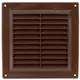 Ventilatierooster vierkant met grill 150x150 mm bruin - VR1550B