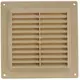 Ventilatierooster vierkant met grill 150x150 mm beige - VR1515Y