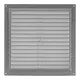 Ventilatierooster vierkant met grill 250x250 grijs