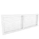 Wandrooster aluminium met vaste lamellen - klemveren - 800x400