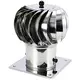 Windgedreven dakventilator Cowl 200 mm RVS inclusief plakplaat - 115m3/h