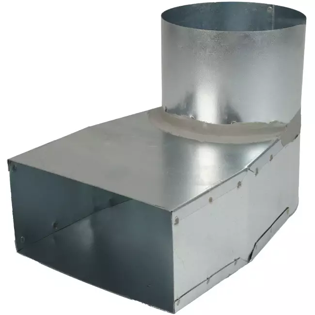 Lepe hoekstuk 170x80 mm naar diameter 160 mm
