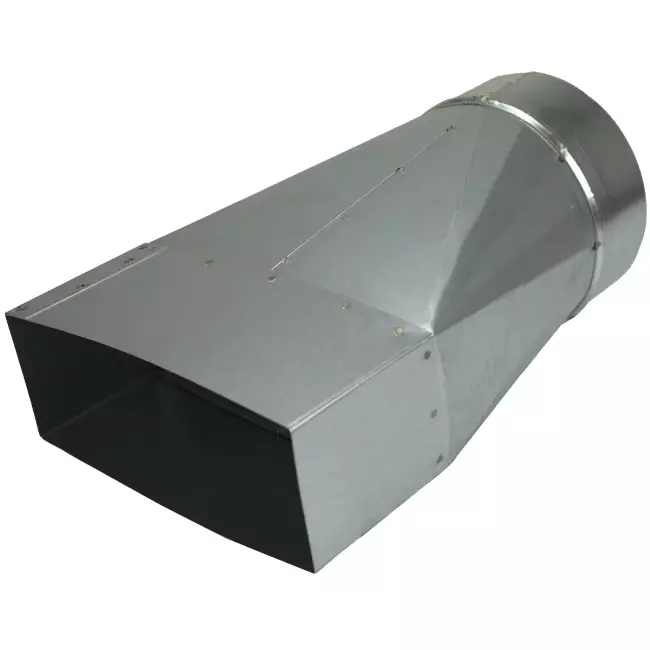 Verloopstuk 170x80 mm naar diameter 150 mm tbv instortkanaal