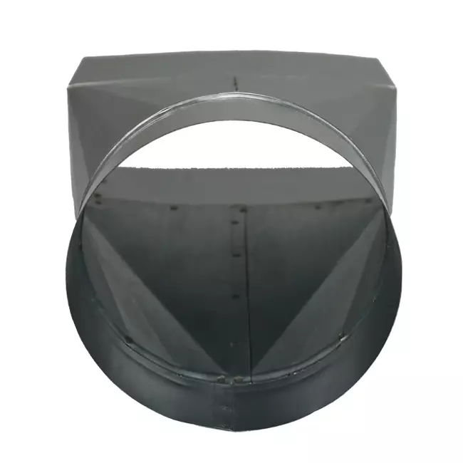 Verloopstuk 170x80 mm naar diameter 150 mm tbv instortkanaal