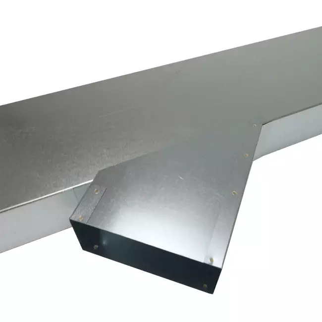 Zijaansluiting 170x80 mm 45 graden voor rechthoekig instortkanaal