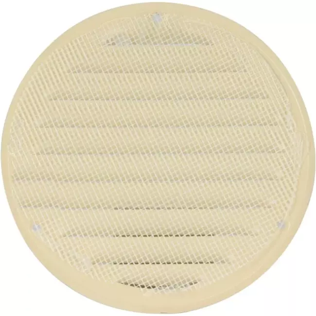 Metalen ventilatierooster rond Ø125 mm beige - MR125Y - RAL1015