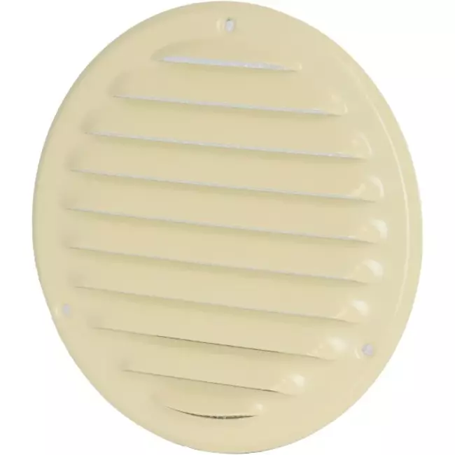 Metalen ventilatierooster rond Ø125 mm beige - MR125Y - RAL1015