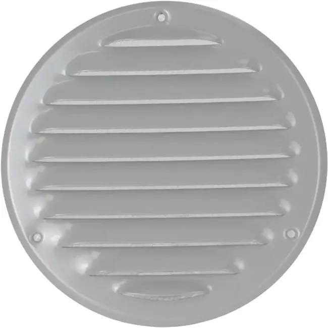 Metalen ventilatierooster rond Ø125 mm grijs - MR125P - RAL9006