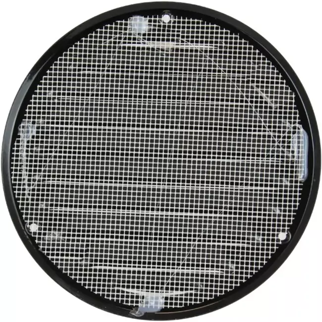Metalen ventilatierooster rond Ø125 mm zwart - MR125M - RAL9005
