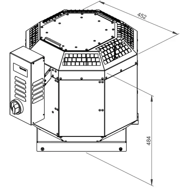 Dakventilator rookgasafvoer verticaal - DVN 225 D2 F4 30