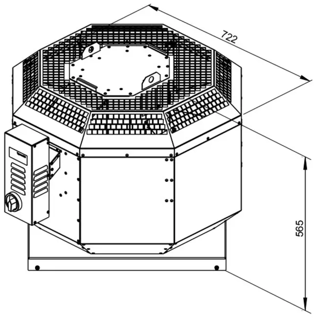 Dakventilator rookgasafvoer verticaal - DVN 400 D4 F4 30