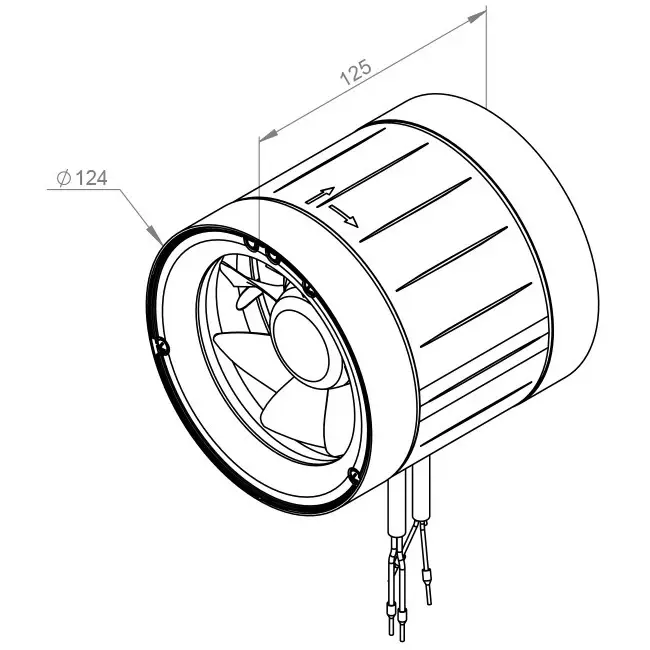 Buisventilator 125mm mixed-flow ETAMASTER - EM 125 EC 02