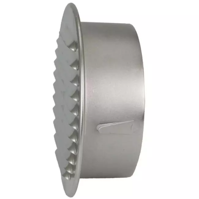 Metalen ventilatierooster rond incl. montagebus Ø 180 mm aluminium - DWRA180S